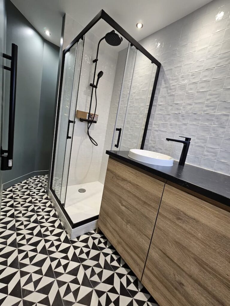 rénovation studio vue salle de bain